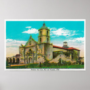 Póster San Luis da missão, Rey de FranciaOceanside, CA