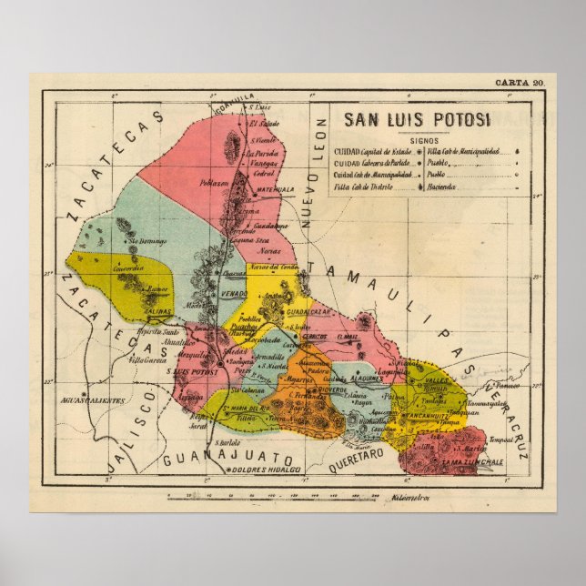 Póster San Luis Potosi, México (Frente)