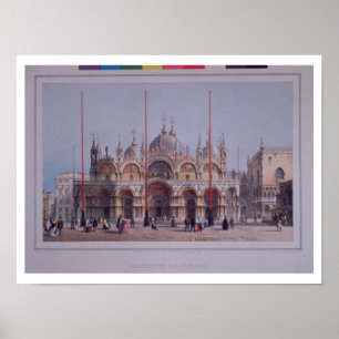 Póster San Marco, Veneza, gravada por Brizeghel (litho)