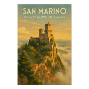 Póster San Marino – A Cidade Acima das Nuvens