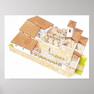 Póster San Millan de la Cogolla. Monastério de Suso. La