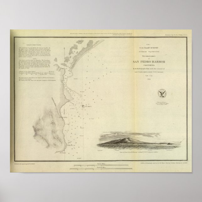 Póster San Pedro Harbour, Califórnia (Frente)