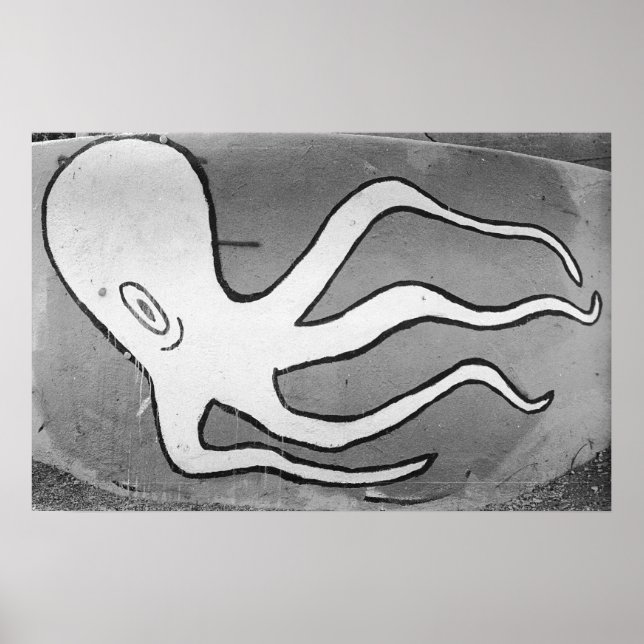 Poster San Pedro Octopus Street Art (Frente)