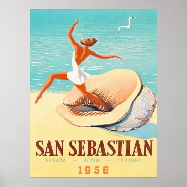 Poster San Sebastian, a mulher vem de uma concha (Frente)