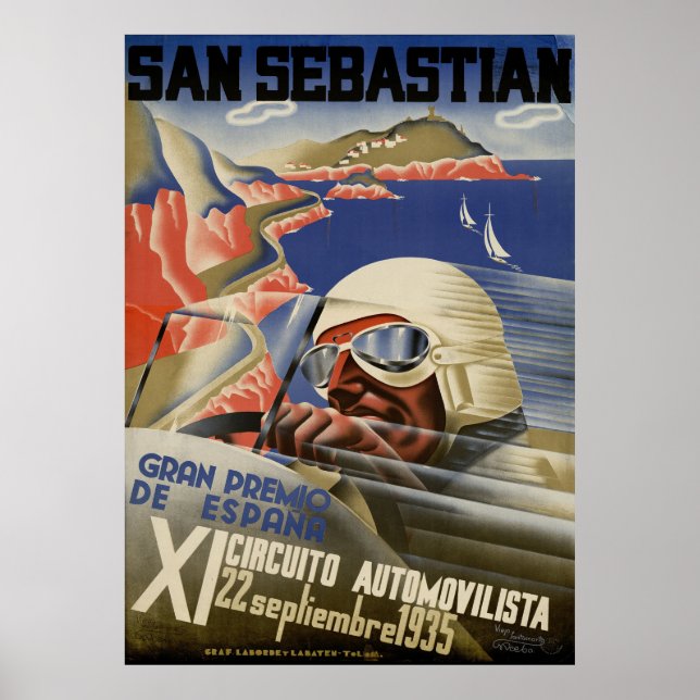 Poster San Sebastian Gran Premio 1935 (Frente)