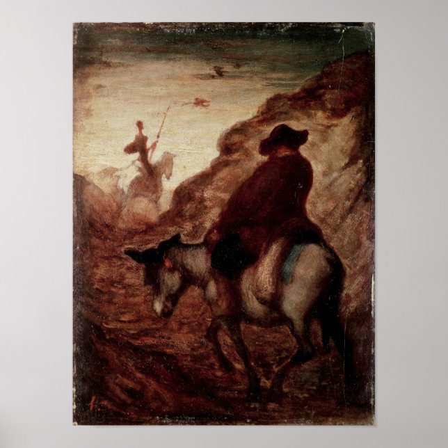 Póster Sancho e Don Quixote, século XIX (Frente)