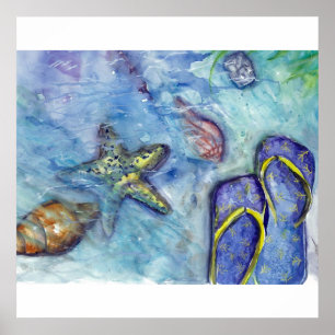 Póster Sandálias de Sanibel