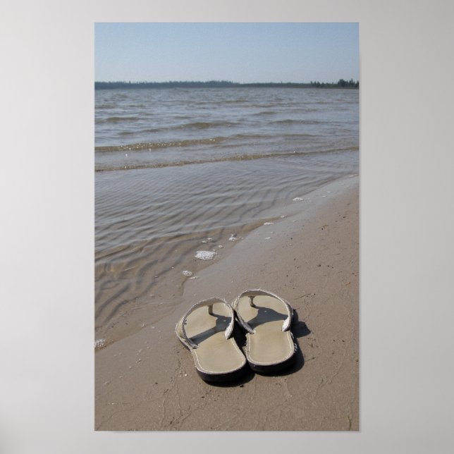 Póster Sandálias na Praia (Frente)