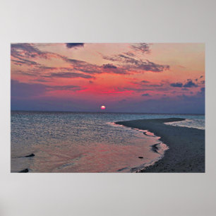 Poster Sandbar Sunset