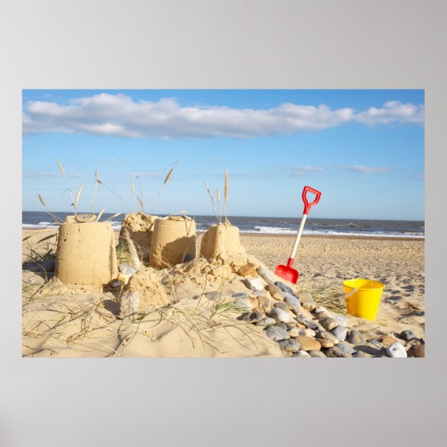 Póster Sandcastle Em Praia (Frente)