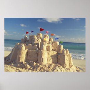 Poster Sandcastle Na Praia