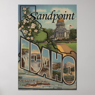 Póster Sandpoint, Idaho - grandes cenas da letra