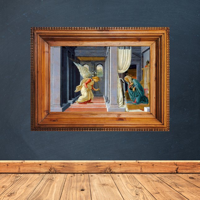 Poster Sandro Botticelli A Pintura De Anunciação (The Annunciation by Sandro Botticelli Catholic Christian Art Poster)