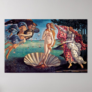Póster Sandro Botticelli - nascimento de Venus - belas