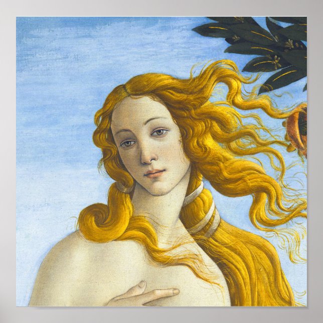 Poster Sandro Botticelli - Nascimento de Vênus Close-up (Frente)