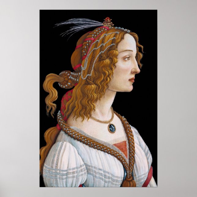 Poster Sandro Botticelli - Retrato de Simonetta Vespucci (Frente)