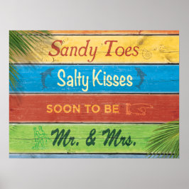 Póster Sandy Toes Salty Kisses em breve será Sr. & Sra. P