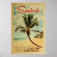 Sanford Palm Tree Viagens vintage