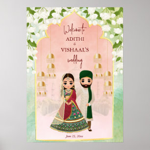 Poster Sangeet mehndi, sinal de boas-vindas ao casamento