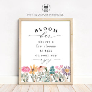 Poster Sangue de flor selvagem ou Bar de flor