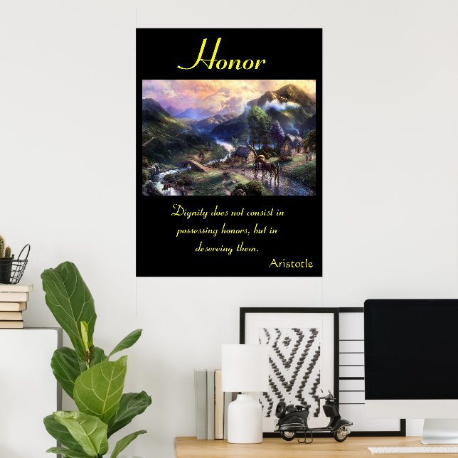 Póster Sangue De Honra Em Paisagens De Prados Vibrantes (Escritório em casa)