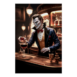 Póster Sangue no Bar, Bartending de Drácula