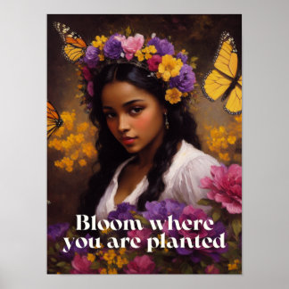 Poster Sangue Onde Você Está Plantado Floral