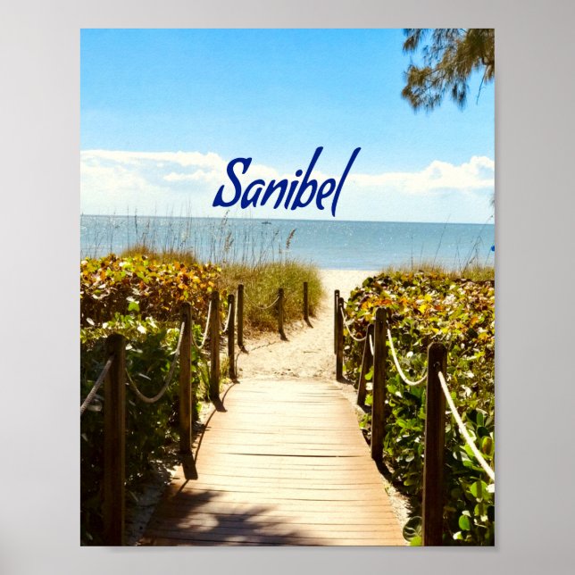 Poster Sanibel Island Beach Ocean (Frente)