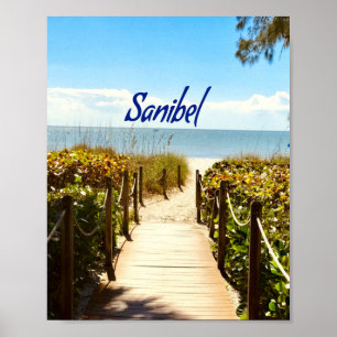 Poster Sanibel Island, Florida Beach Ocean