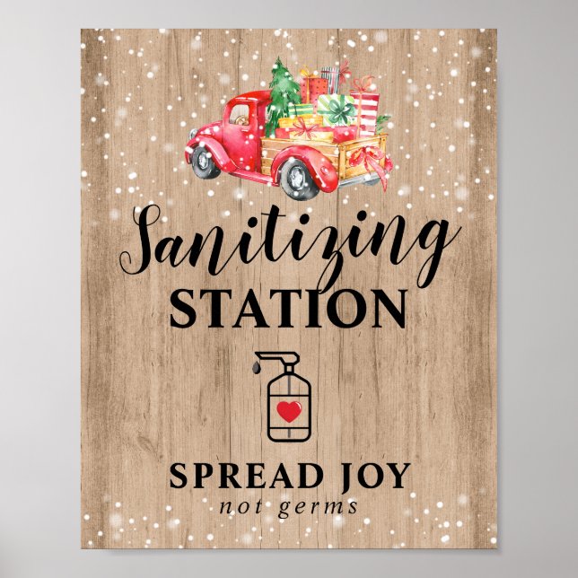 Poster Sanitizer Rustic Christmas Sanitizer (Frente)