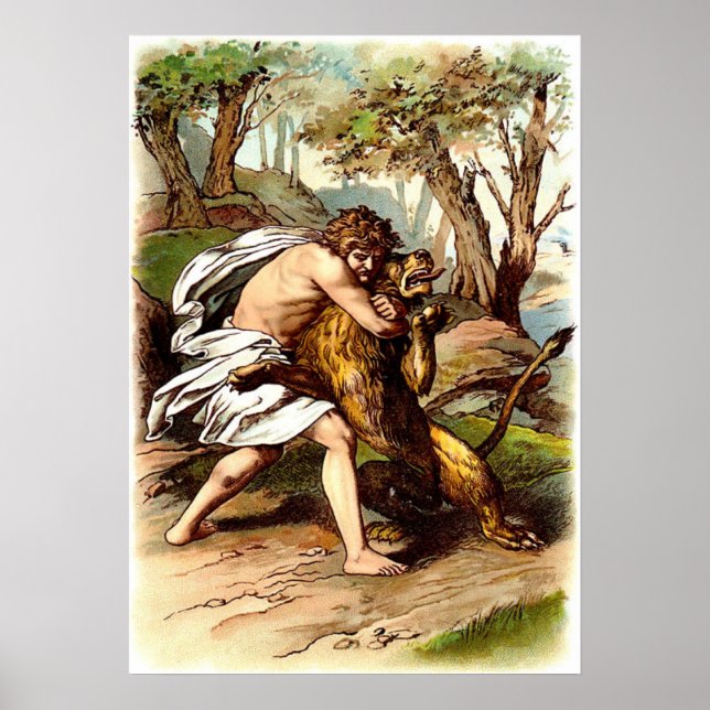 Póster Sansão E O Leão (Frente)