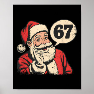 Poster Santa 67 Meme de Natal Six Seven