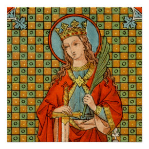 Póster Santa Bárbara de Nicomédia (JP 01) Cartaz 20"x20"