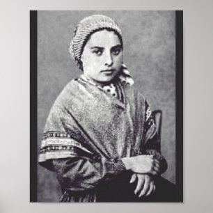 Poster Santa Bernadette Soubirous