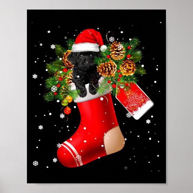 Poster Santa Black Toy Odle In Christmas Sock Pajama  (Frente)