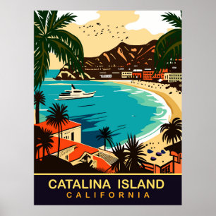 Poster Santa Catalina, Praia, CA, Viagem