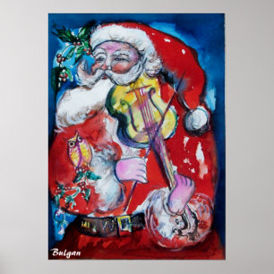 PÓSTER SANTA CLAUS COM VIOLINA
