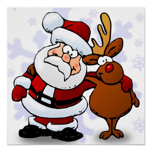 PÓSTER SANTA CLAUS E RUDOLPH (Frente)