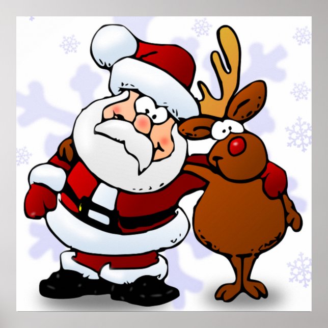 PÓSTER SANTA CLAUS E RUDOLPH (Frente)