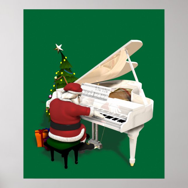 Póster Santa Claus Pianist (Frente)