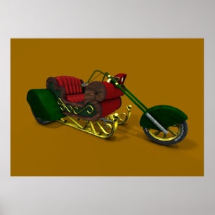Poster Santa Claus Trike Sledge