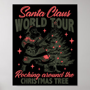 Poster Santa Claus World Tour Rocking Around O Natal