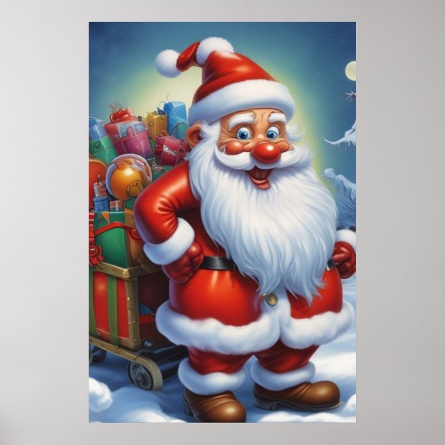 Poster Santa Clause Feliz Feliz ano novo de Natal (Frente)