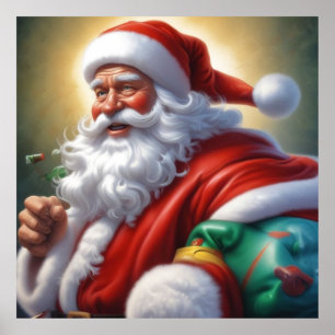 Poster Santa Clause Feliz Feliz ano novo de Natal