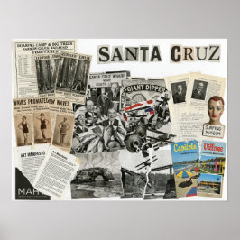 Poster Santa Cruz California Collage – Protest Art