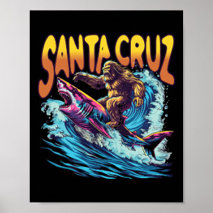 Poster Santa Cruz Califórnia Verão S Surf Bigfoot Sha