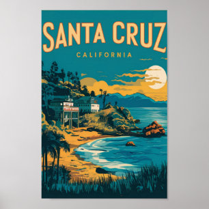 Poster Santa Cruz Viagens Califórnia
