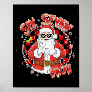 Poster Santa Doente Sete Bruh 67 Seis Sete Meme Tendência