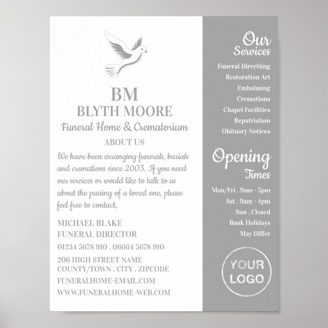 Poster Santa Dove, Casa Funerária, Diretores (Frente)