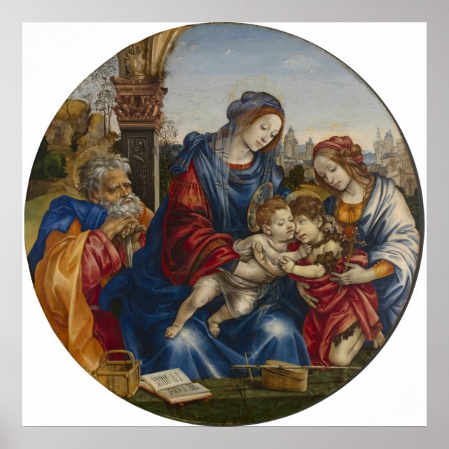 Poster Santa Família - Filippino Lippi - c1490 (Frente)
